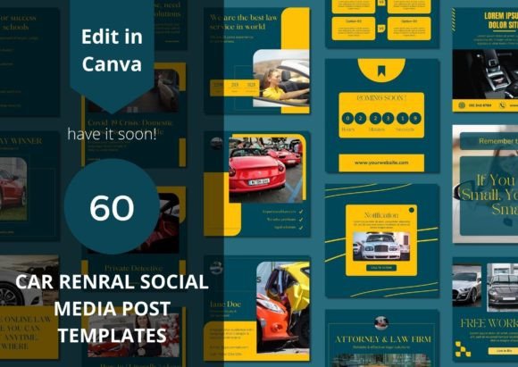 60 Car Rental Social Media Templates: Elevate Your Brand