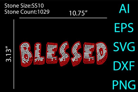 Blessed Rhinestone Templates Design: A Sparkling Asset for Your Brand