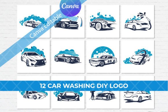 Designing a Distinctive Car Wash Logo in Canva
