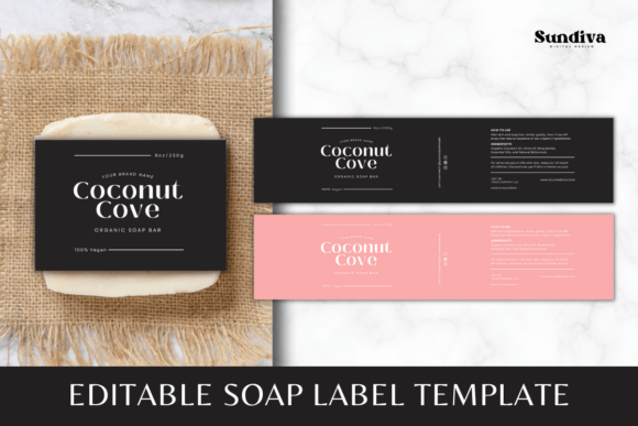 Elevate Your Artisan Brand with Custom Soap Bar Label Canva Template 3