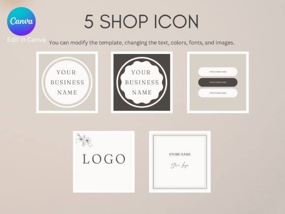 Elevate Your Etsy Shop With Minimalist Boho Icon Templates