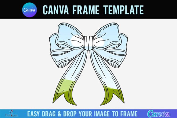 Elevate Your Visuals with the Coquette Bow Canva Frame Template