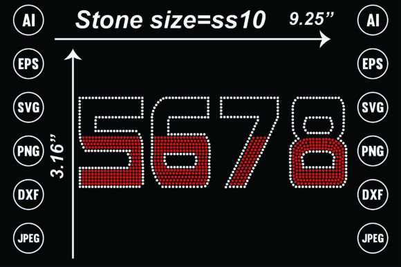 Number Rhinestone Templates Design: Instant Sparkle for Creators