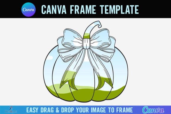 Pumpkin Coquette Bow Canva Frame: Elevate Your Fall Aesthetic