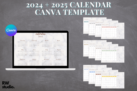 Streamline Your Planning: The 2024 & 2025 Calendar Canva Template
