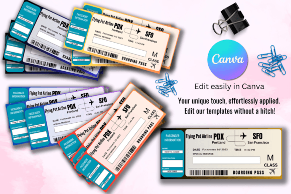 Unforgettable Surprises with Editable Boarding Pass Canva Templates
