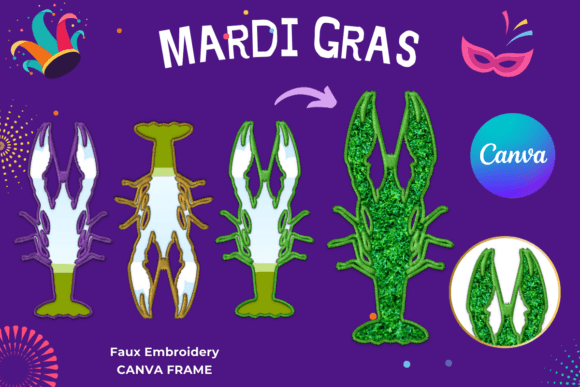 Unleash Creativity with the Crawfish Stitch Canva Frame Template